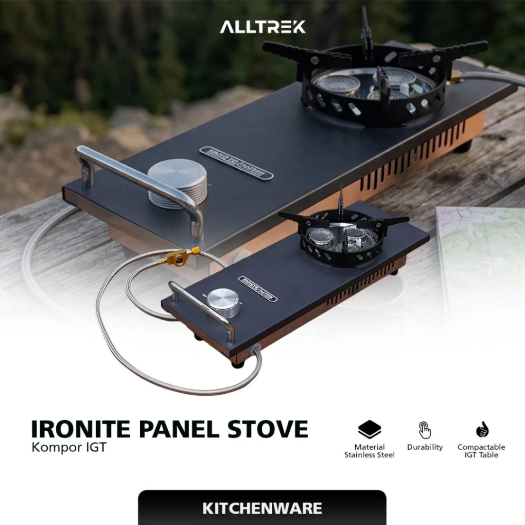 ALLTREK Paket Bundling Cooking Set IGT Meja Camping Ferno Folding Table Aluminium + Kompor IGT Ironite + Storage Box Outdoor