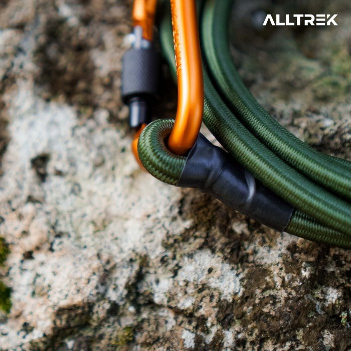 ALLTREK Multifunctional Carabiner สายรัดกระเป๋าเดินทางสำหรับรถจักรยานยนต์ - สีเขียวทหาร