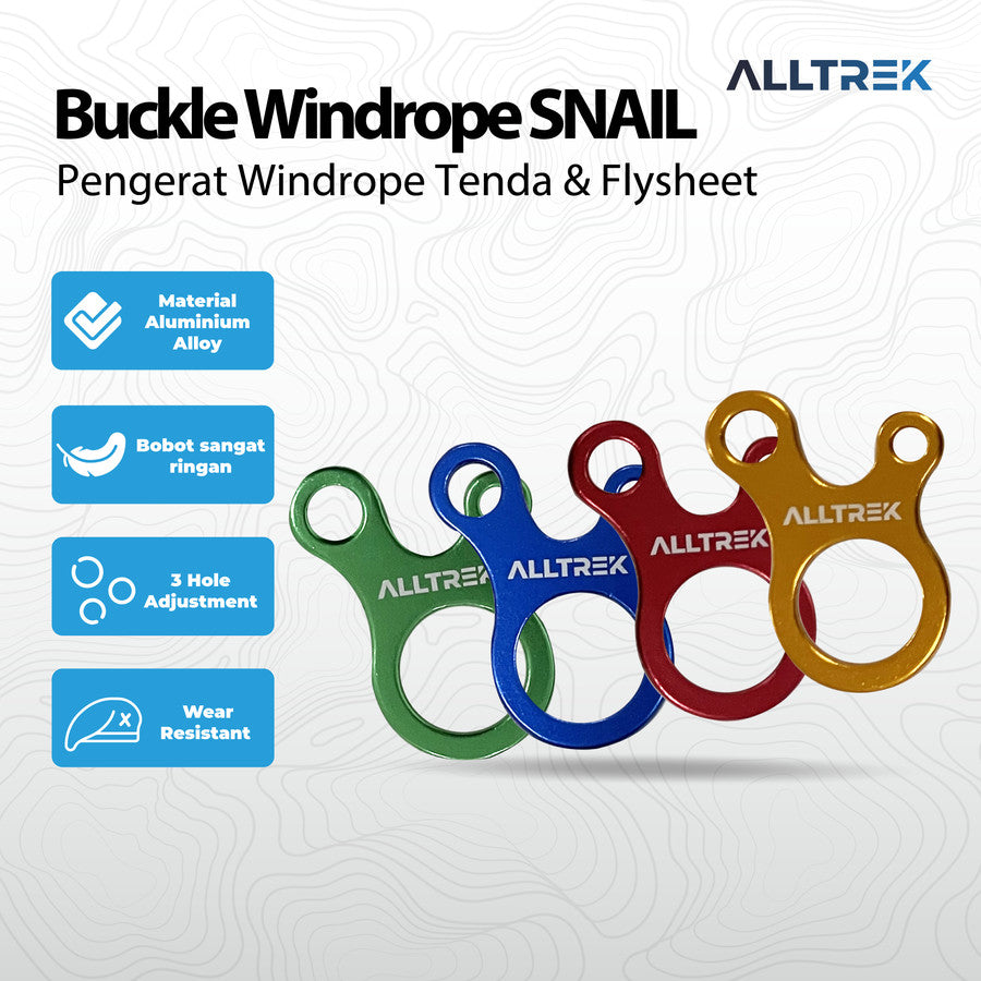 ALLTREK Buckle Tali Tenda SNAIL Pengerat Wind Rope Flysheet