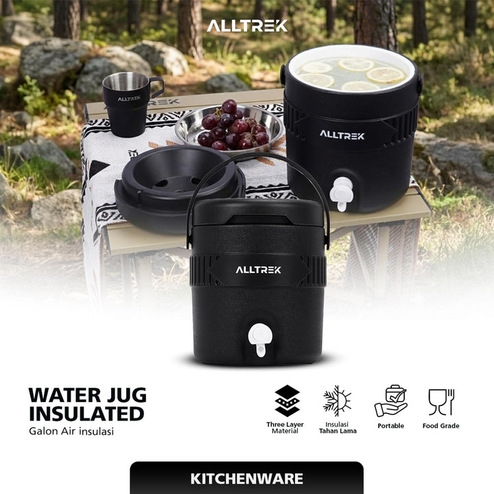 ALLTREK Gallon Jug Insulated 3.8L Gallon Air Panas dan Dingin Food Grade Camping Outdoor