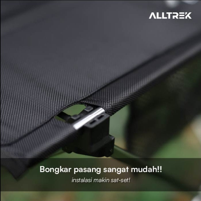 ALLTREK โต๊ะพับตั้งแคมป์ ATFT-05BL โต๊ะพับเดินป่าแบบพกพา