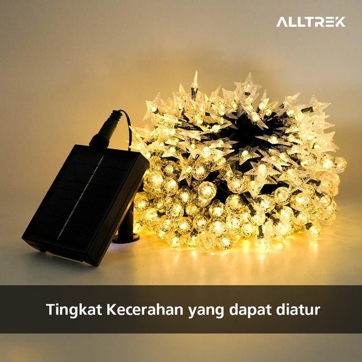 ALLTREK Lampu Atmosphere Dekorasi 50 Meter – Solar + Rechargeable | 8 Mode &amp; Remote
