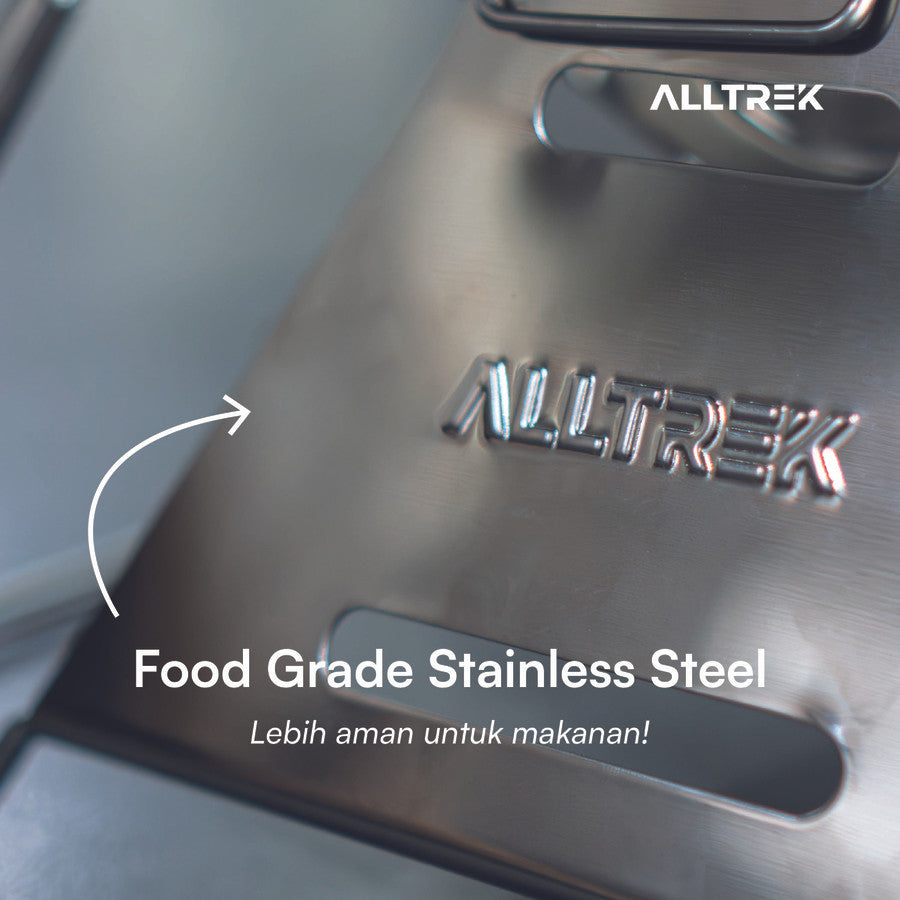 ALLTREK GASKIN เตาย่างบาร์บีคิวแบบพกพาสแตนเลสย่างพับเครื่องมือ