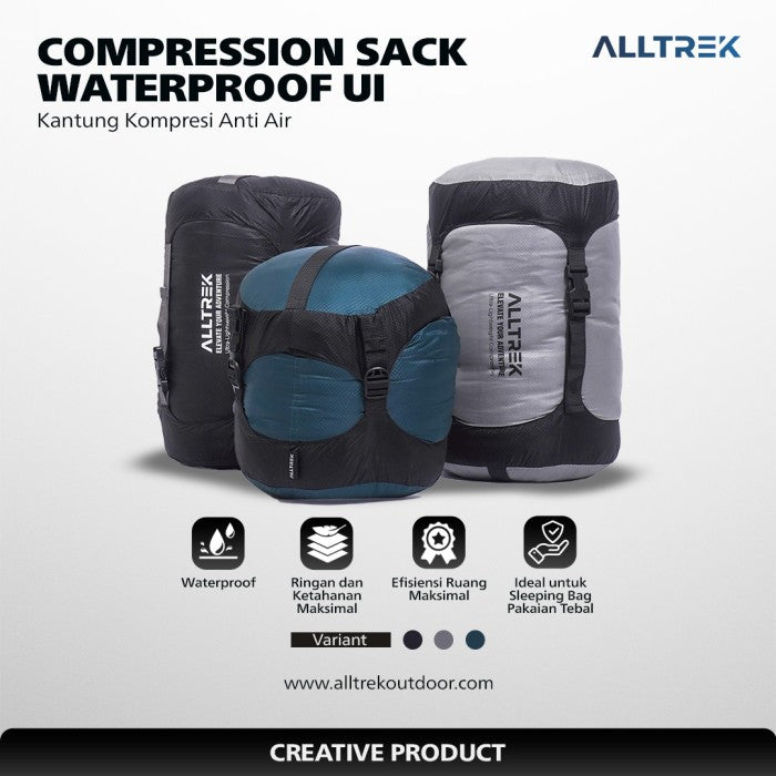 ALLTREK Compression Sack Nylon 20D Waterproof Ultralight Kantung Sleeping Bag Multifungsi