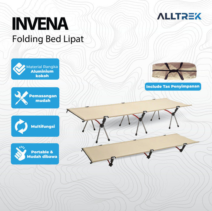 Preeorder -ALLTREK Folding Bed INVENA Velbed Lipat Camping Portable