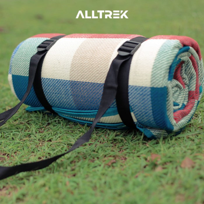 ALLTREK เสื่อปิกนิก Matras 2x2M ที่นอนปิกนิกกลางแจ้ง - น้ำเงินขาว 200*200