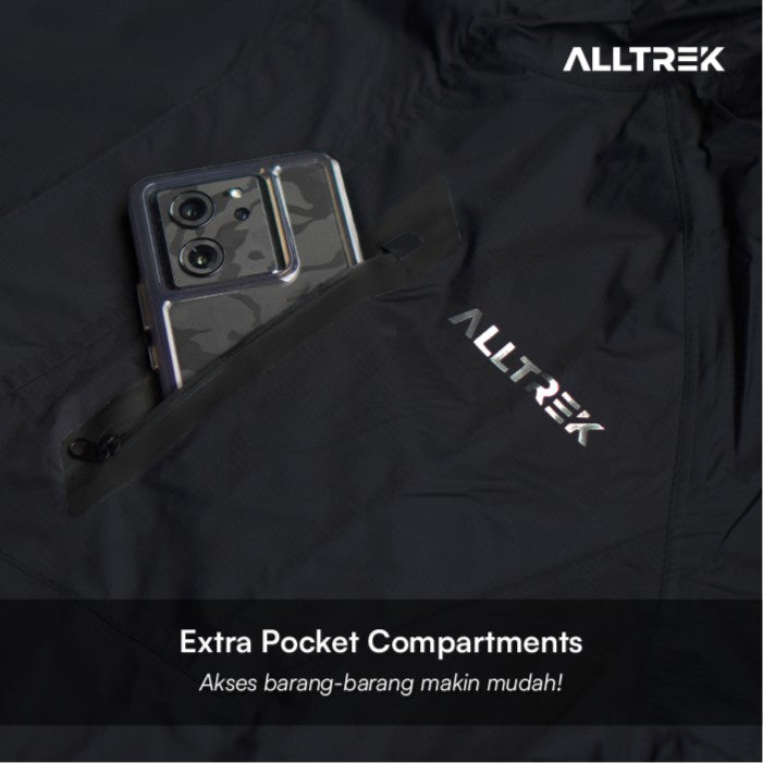 ALLTREK NAVIA Taslan เสื้อกันฝนเสื้อกันฝนกันน้ำกลางแจ้ง