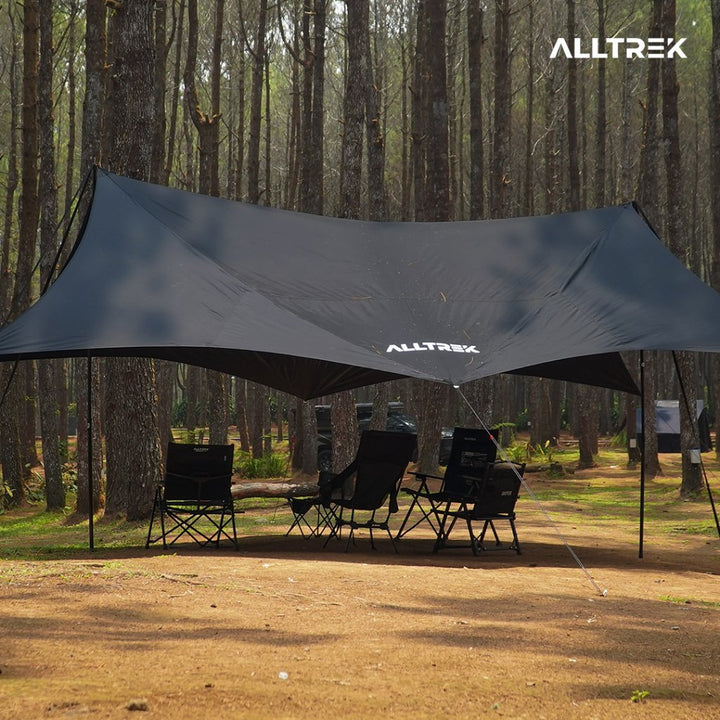 ALLTREK Canopy Flysheet Camping STARION BLACK Flysheet Anti UV Outdoor