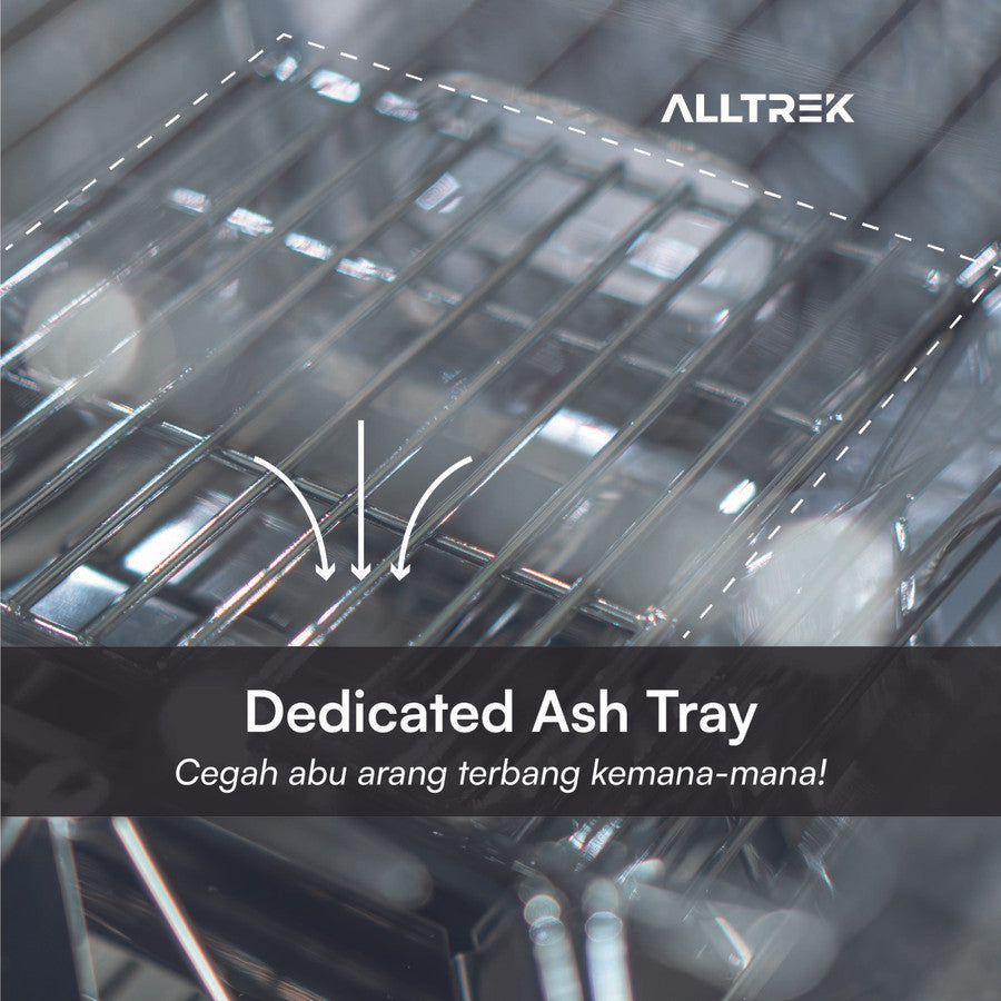 ALLTREK GASKIN เตาย่างบาร์บีคิวแบบพกพาสแตนเลสย่างพับเครื่องมือ