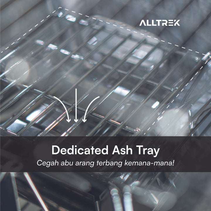 ALLTREK GASKIN เตาย่างบาร์บีคิวแบบพกพาสแตนเลสย่างพับเครื่องมือ