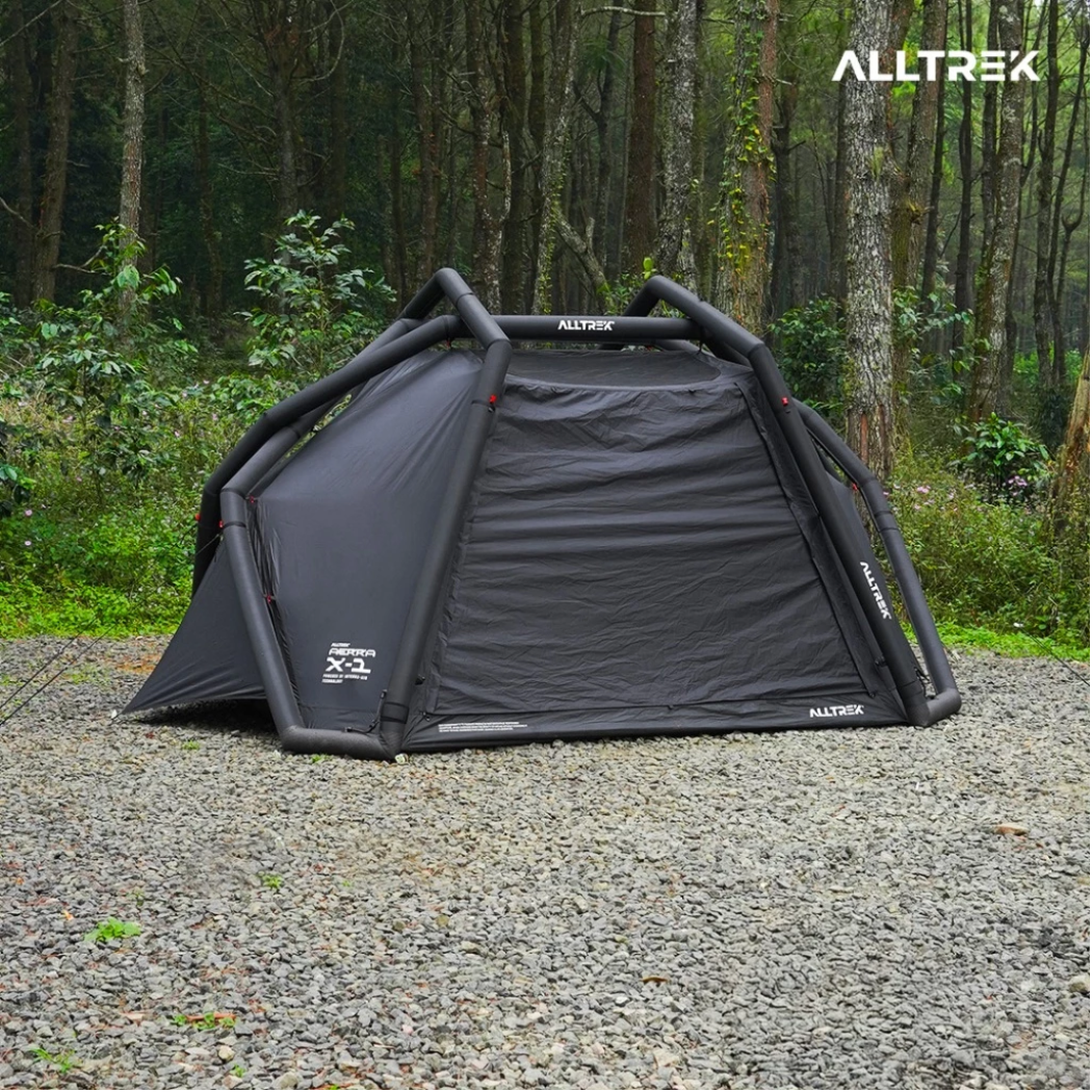 ALLTREK Paket Camping Hemat AERRA-X1 Inflatable Air Tent Bundle + Flysheet ARCTIC Black + FREE Lampu Camping VEGGIE