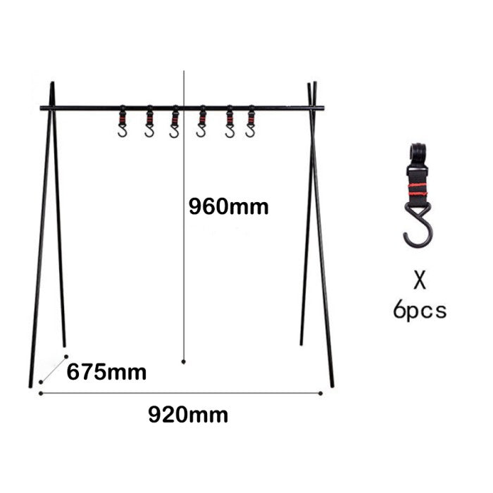 ALLTREK Folding Hanging Rack Barang dan Alat Masak Rak Lipat Outdoor