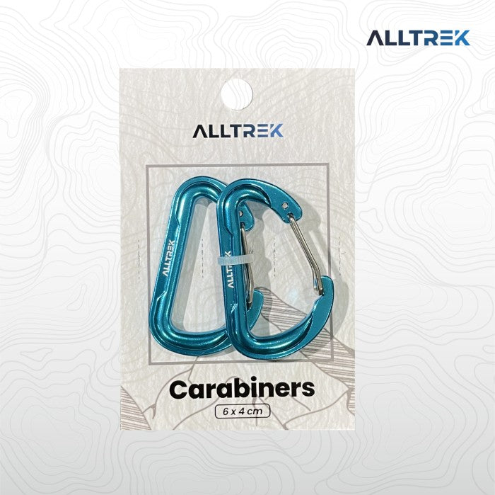 ALLTREK อุปกรณ์เสริมคาราบิเนอร์ Outdoor C64 Multifunctional D Shape Basic - Cian