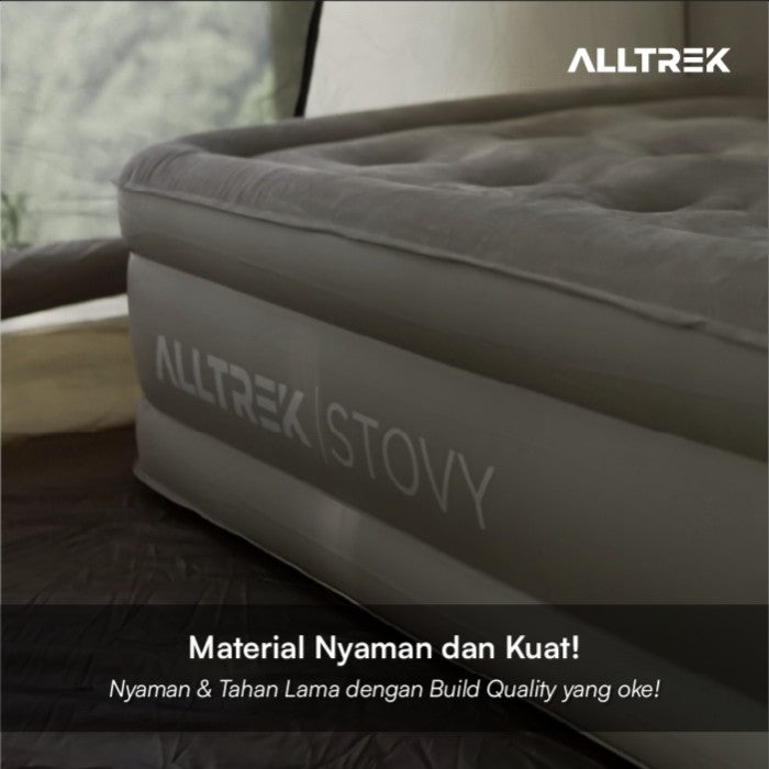 ALLTREK STOVY ที่นอนเป่าลมอัตโนมัติสำหรับกลางแจ้งแบบพกพา - สีดำ, ดับเบิ้ล