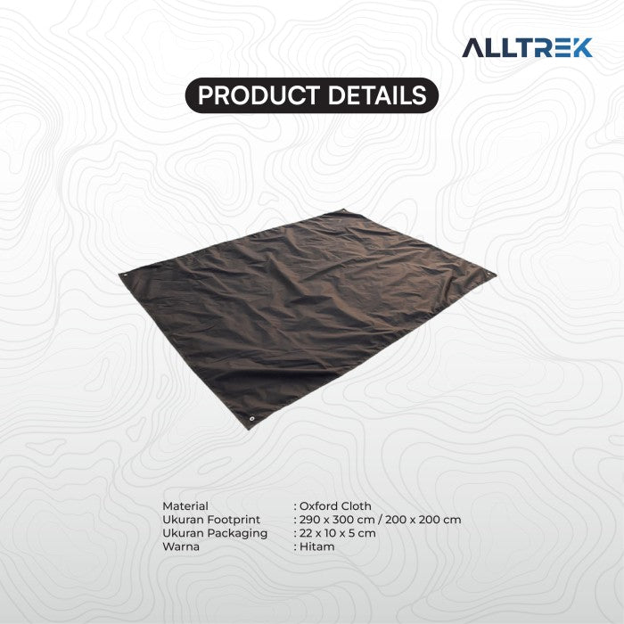 ALLTREK Footprint แผ่นรองเต็นท์แคมป์ปิ้งแผ่นกันน้ำฟอร์ด - 2x2 ม