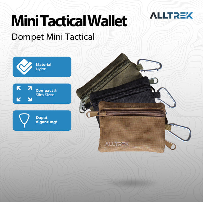 ALLTREK Tactical Mini Wallet Wallet กระเป๋า EDC มัลติฟังก์ชั่นกีฬากลางแจ้ง - สีเขียว
