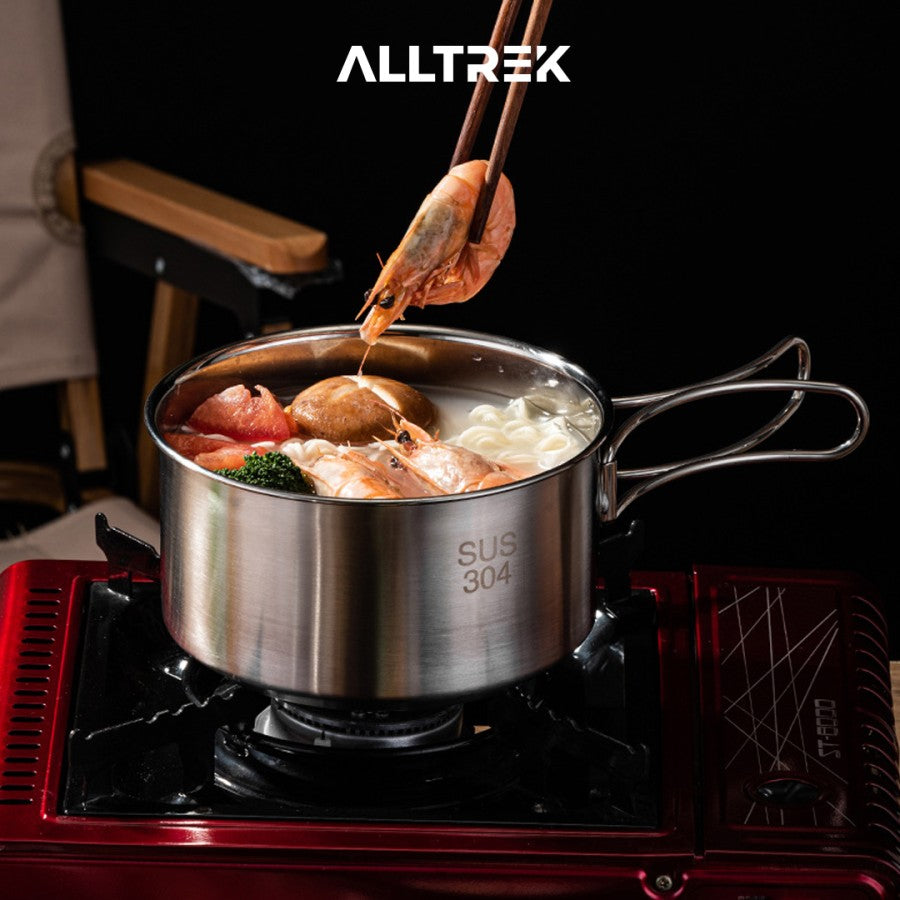ALLTREK ชุดทำอาหารกลางแจ้ง 4in1 BRAISER เครื่องมือทำอาหารแคมป์ขนาดใหญ่