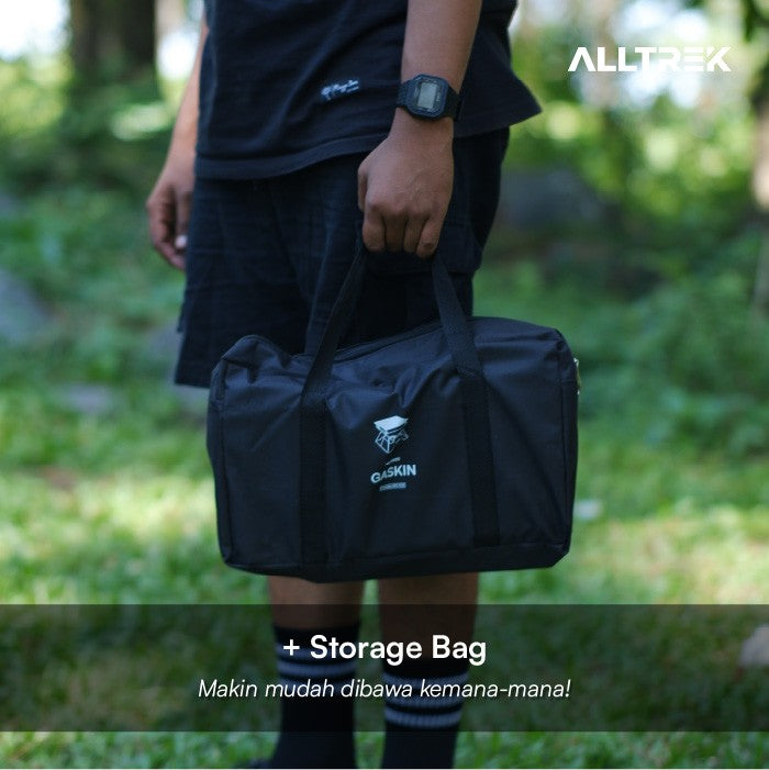 ALLTREK GASKIN เตาย่างบาร์บีคิวแบบพกพาสแตนเลสย่างพับเครื่องมือ