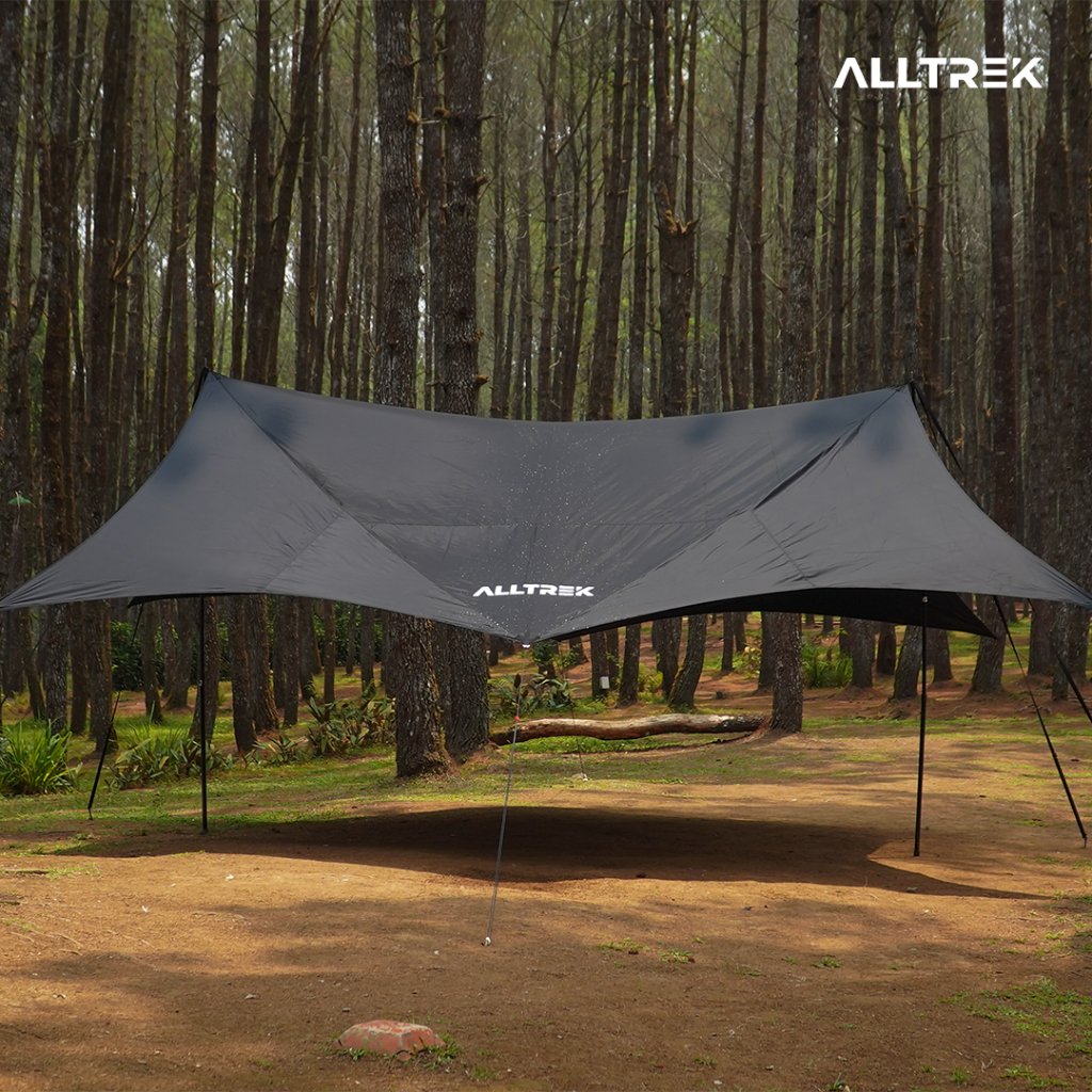 ALLTREK Canopy Flysheet Camping STARION BLACK Flysheet Anti UV Outdoor