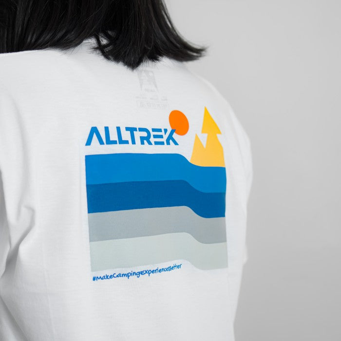 ALLTREK T-Shirt Outdoor Wavy Blue Combed 30s Kaos Regular Fit - สีดำ, M