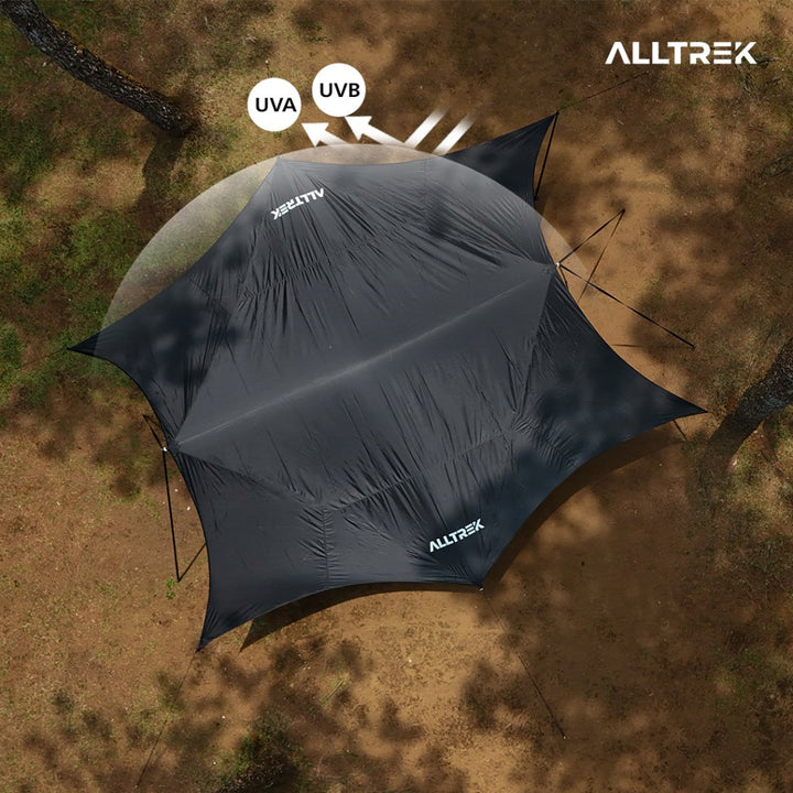 ALLTREK Canopy Flysheet Camping STARION BLACK Flysheet Anti UV Outdoor