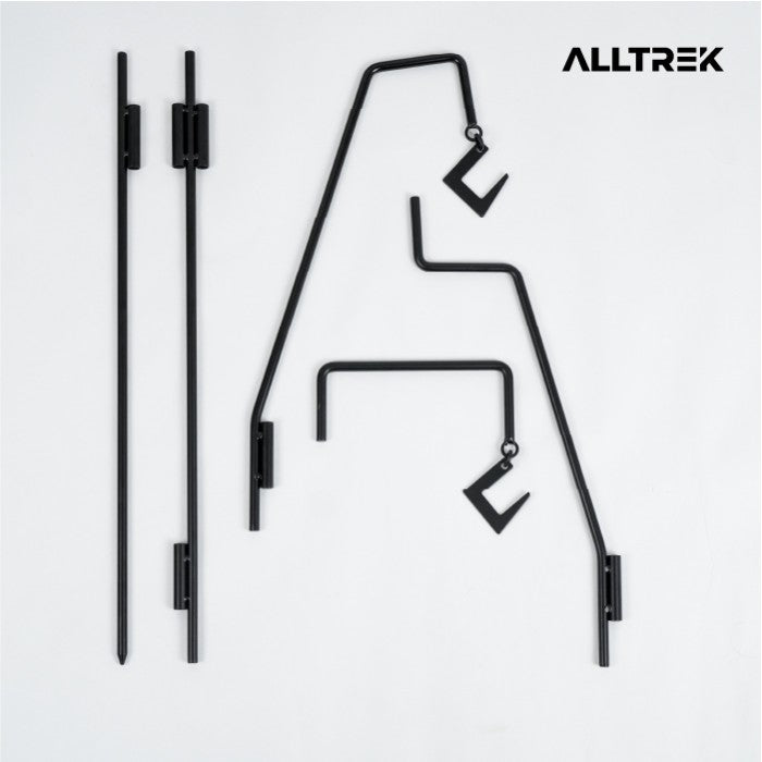 ALLTREK เสาไฟรวมเหล็กขาตั้งโคมไฟกลางแจ้งแบบพกพา