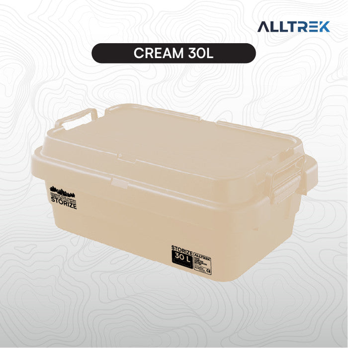 ALLTREK กล่องเก็บของอเนกประสงค์ STORIZE กล่องเก็บของกลางแจ้ง - สีครีม 22L