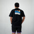 ALLTREK T-Shirt Outdoor Wavy Blue Combed 30s Kaos Regular Fit - สีดำ, M
