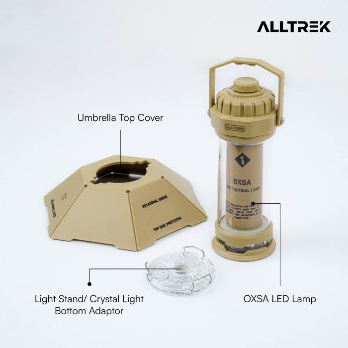 ALLTREK OXSA ไฟฉายฉุกเฉินแบบพกพา LED สำหรับตั้งแคมป์ - สีครีม
