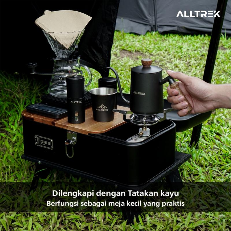 ALLTREK Coffee Maker 10 Set Outdoor Hand Brew Metal Box