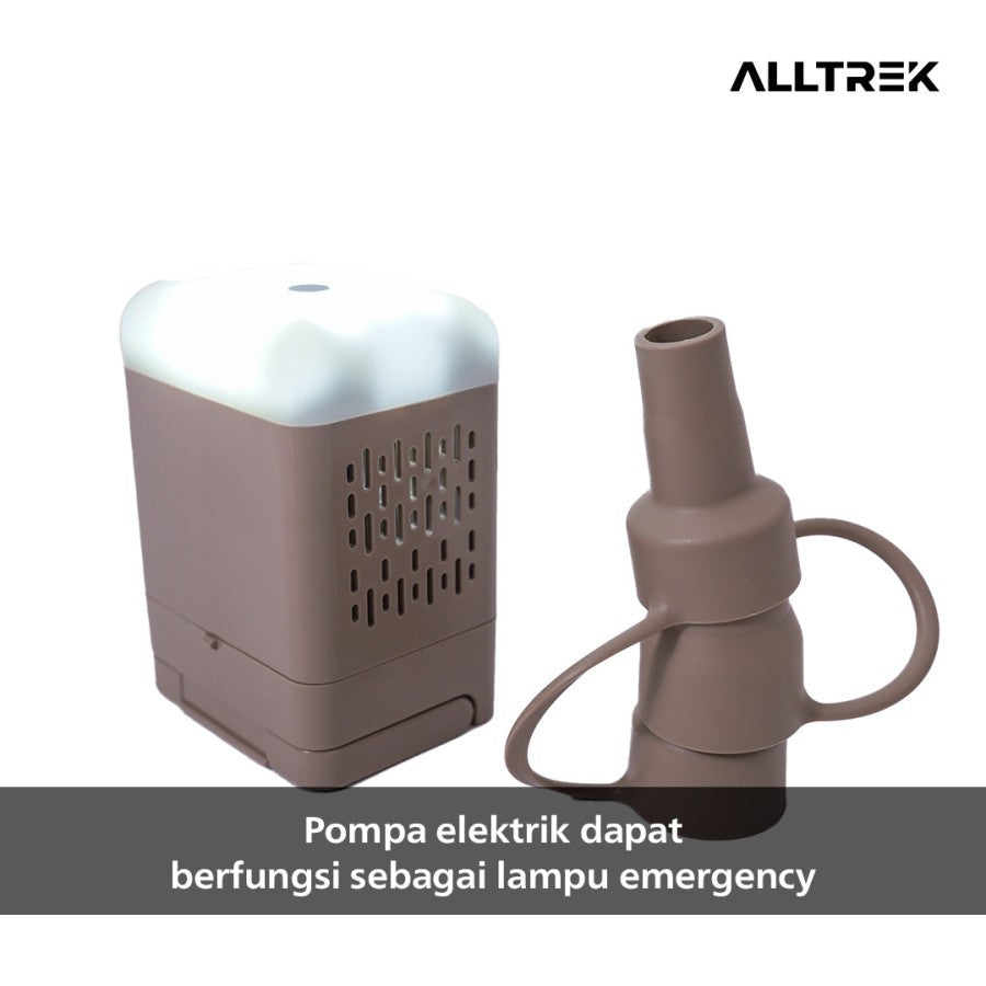 ALLTREK STOVY ที่นอนเป่าลมอัตโนมัติสำหรับกลางแจ้งแบบพกพา - สีดำ, ดับเบิ้ล