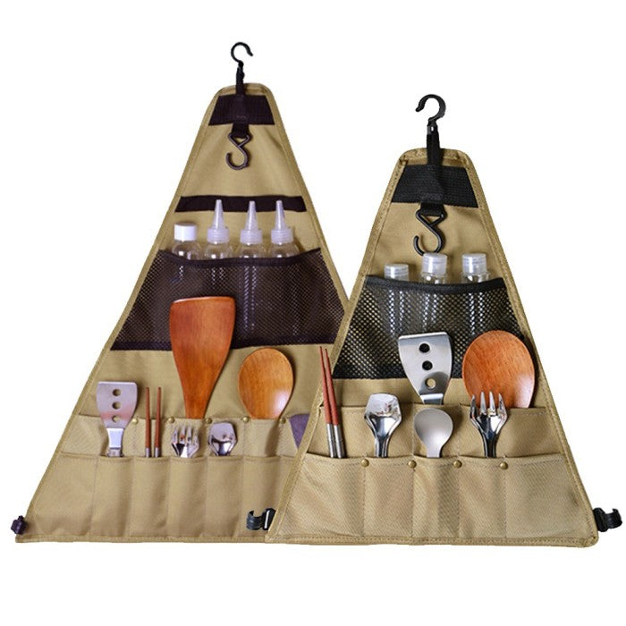 ALLTREK Hanging Bag Rack Triangular Cookware Set Storage