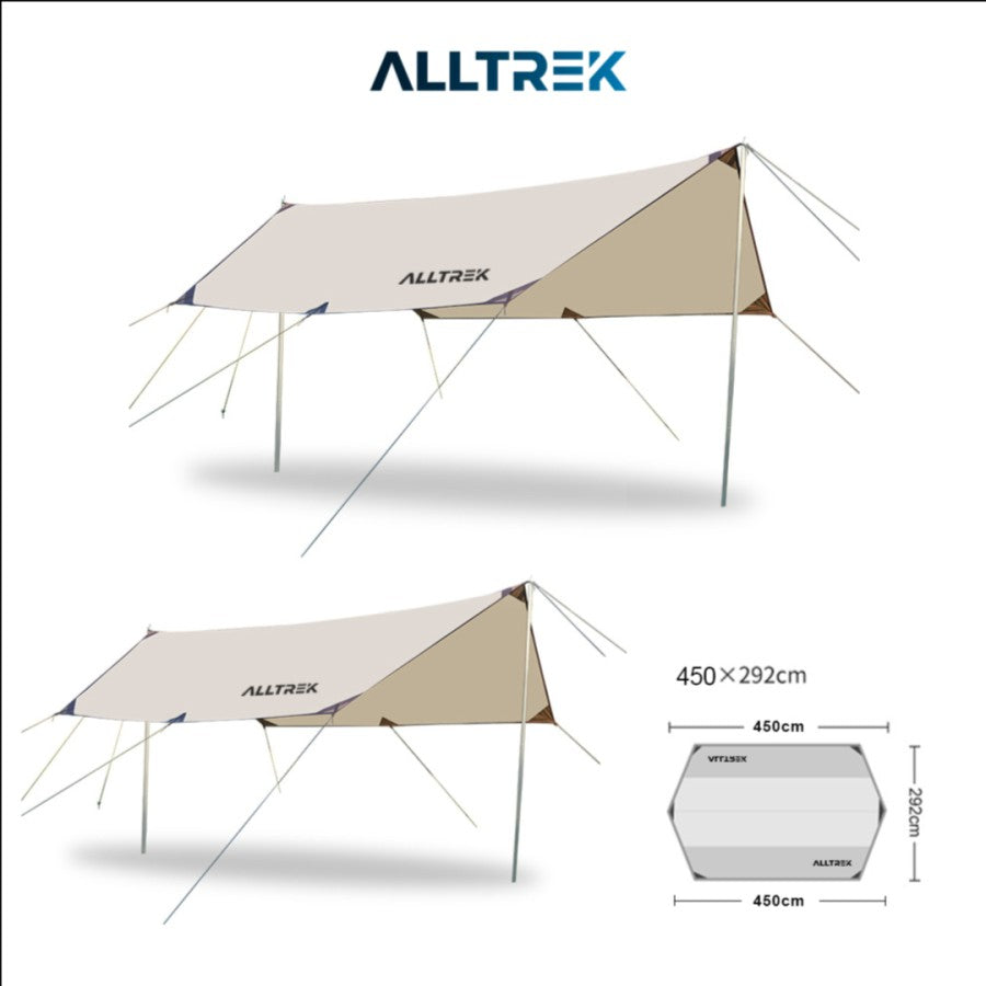 ฟลายชีต ALLTREK แคมป์ปิ้งกลางแจ้งหกเหลี่ยม 3x4 เมตร