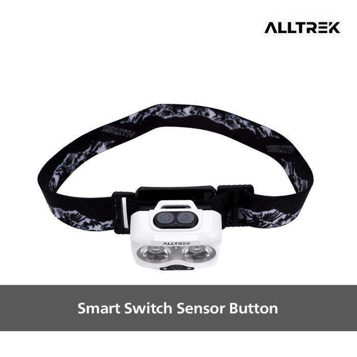 ALLTREK HL430 Lampu Senter Kepala Super Terang Headlamp 430 Lumens Hybrid