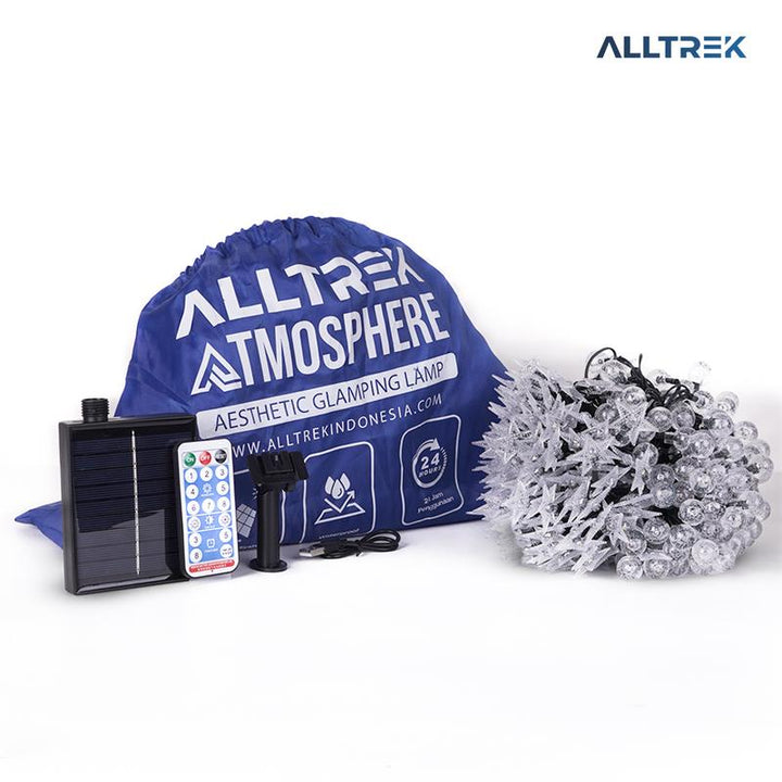 ALLTREK Lampu Atmosphere Dekorasi 50 Meter – Solar + Rechargeable | 8 Mode &amp; Remote