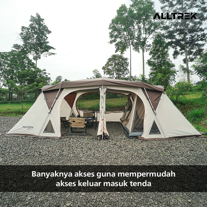 ALLTREK Tenda Camping Automatic ALPINORA Tunnel 5P Triple Layer Waterproof Tent