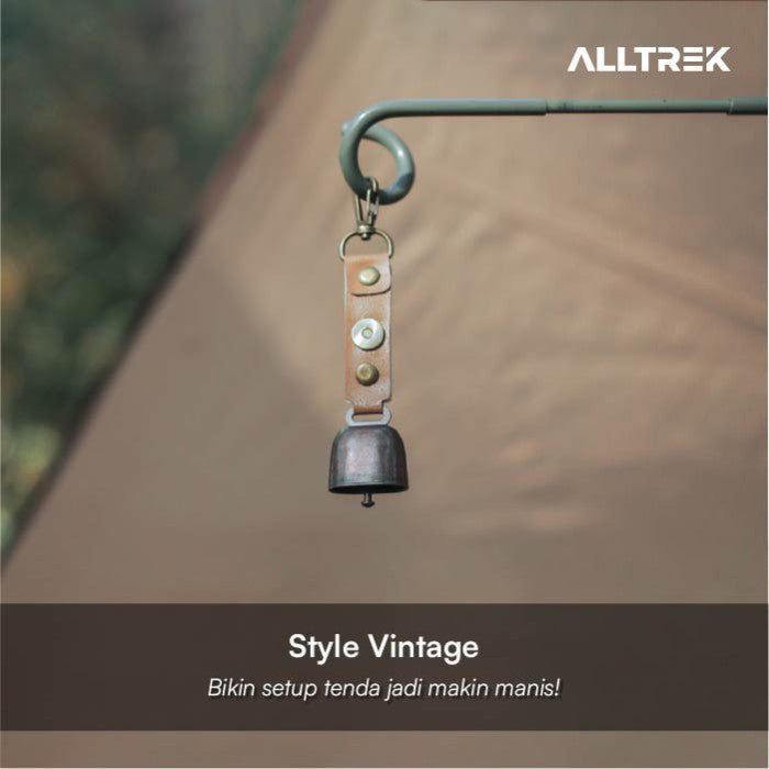 ALLTREK กระดิ่งกลางแจ้ง กระดิ่ง อุปกรณ์เดินป่า พวงกุญแจ - สีครีม