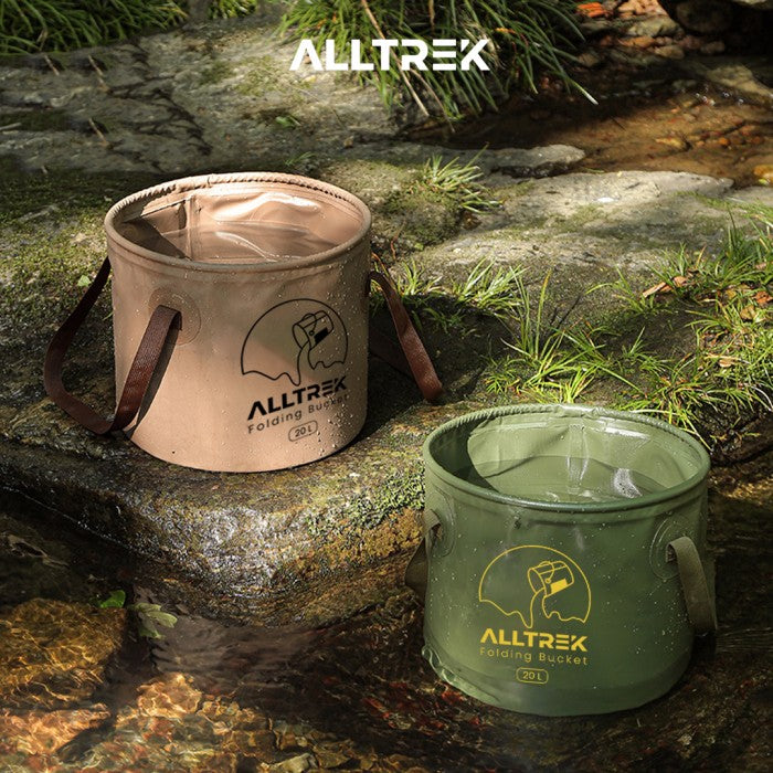 ALLTREK ถังพับได้ AQUAFOLD ถังใส่น้ำอเนกประสงค์แบบพับได้ - สีเขียว