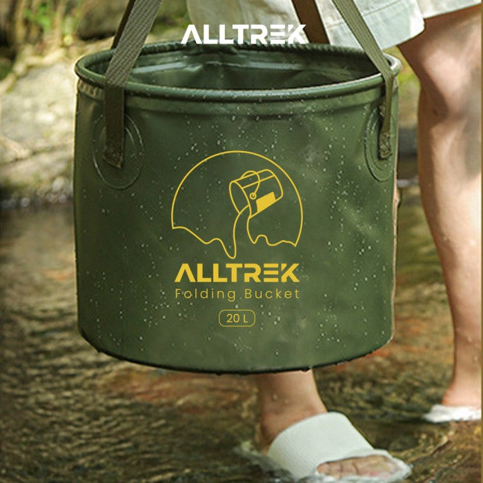 ALLTREK ถังพับได้ AQUAFOLD ถังใส่น้ำอเนกประสงค์แบบพับได้ - สีเขียว
