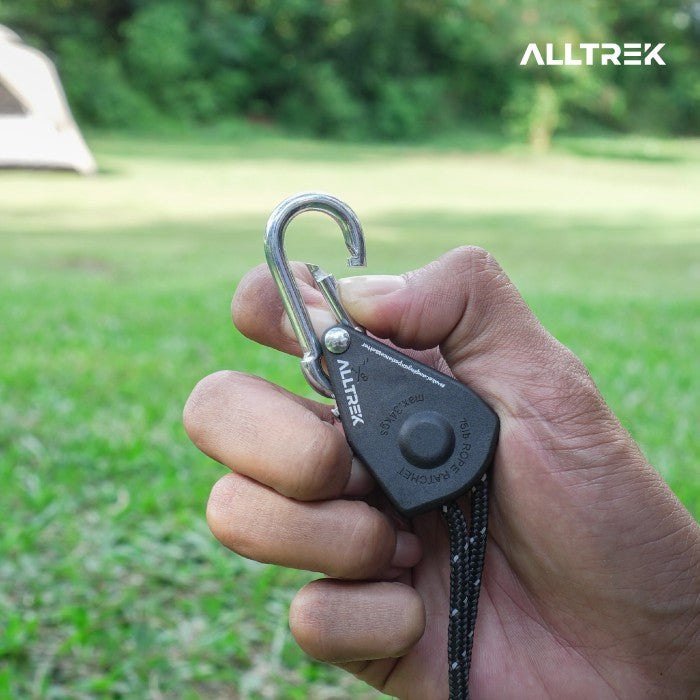ALLTREK Tali Guyline Katrol With Carabiner Windrope reflective