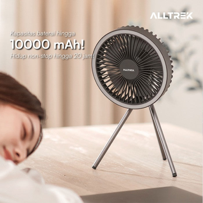 ALLTREK F30 พัดลมตั้งแคมป์แบบชาร์จไฟได้พร้อมหลอดไฟ LED แบบพกพา