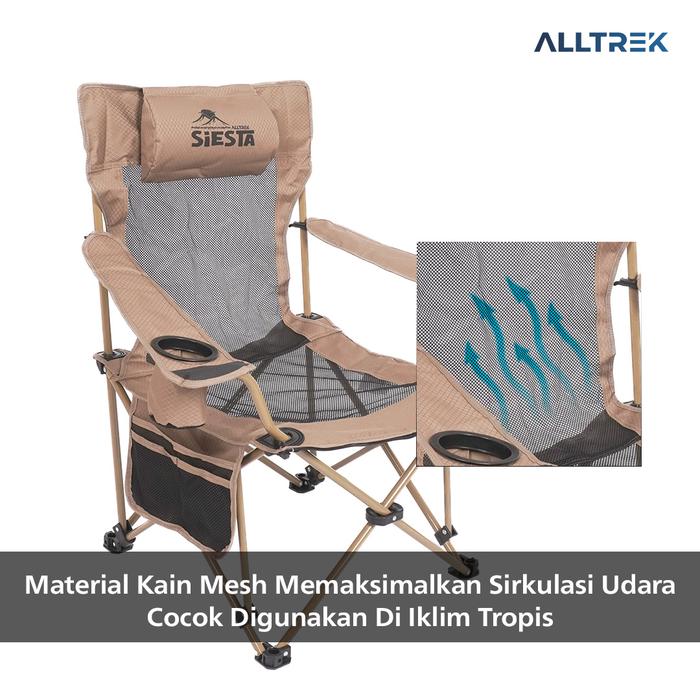 ALLTREK Kursi Lipat Footrest SIESTA Portable Outdoor Adjustable Reclining & Detachable