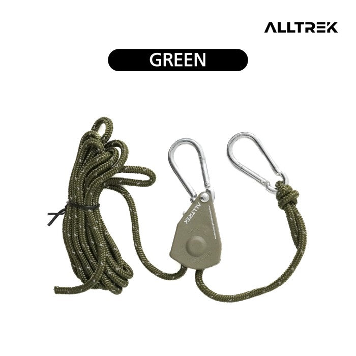 ALLTREK Tali Guyline Katrol With Carabiner Windrope reflective