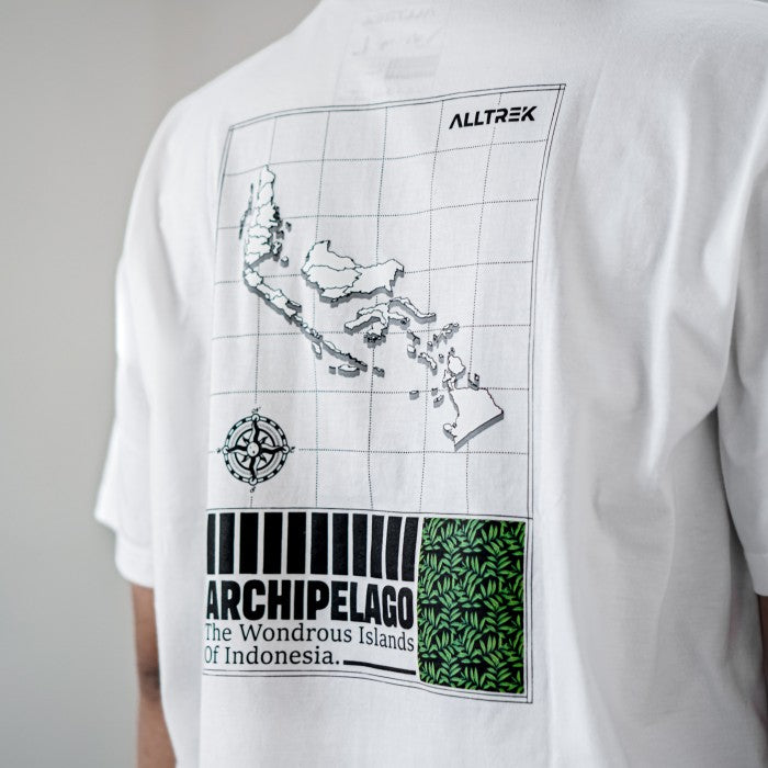 เสื้อยืด ALLTREK Outdoor ARCHIPELAGO 2.0 Combed 30s Kaos Regular Fit - สีขาว, M