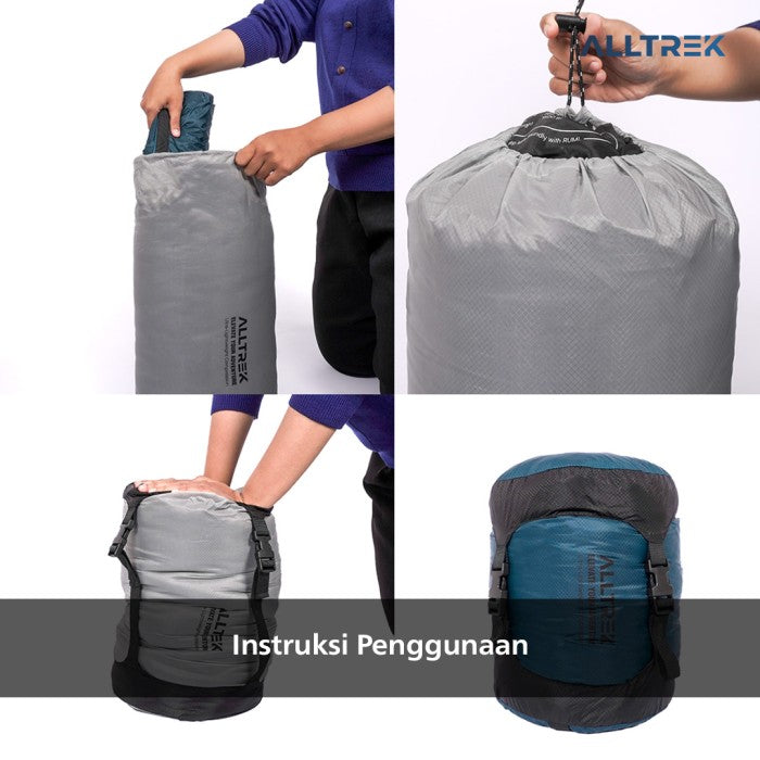 ALLTREK Compression Sack Nylon 20D Waterproof Ultralight Kantung Sleeping Bag Multifungsi