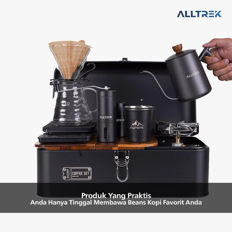 ALLTREK Coffee Maker 10 Set Outdoor Hand Brew Metal Box