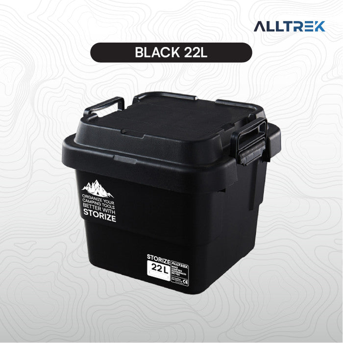 ALLTREK กล่องเก็บของอเนกประสงค์ STORIZE กล่องเก็บของกลางแจ้ง - สีครีม 22L