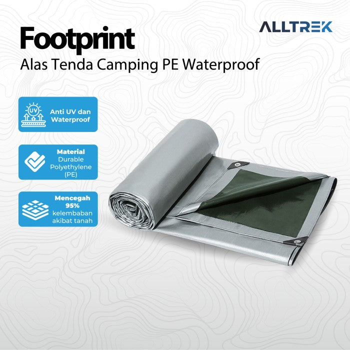 ALLTREK Footprint แผ่นรองเต็นท์แคมป์ปิ้ง PE แผ่นปูพื้นกันน้ำ