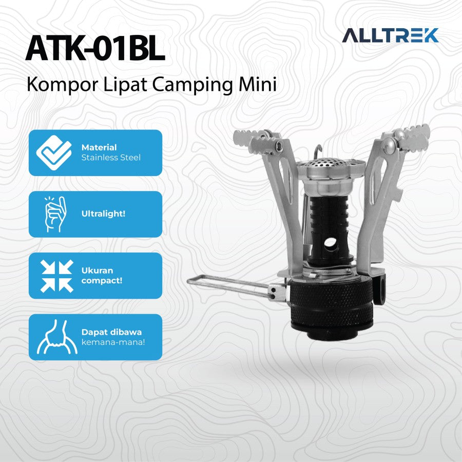 ALLTREK Mini Camping เตา AT-K01BL เตาพับ Ultralight แบบพกพา