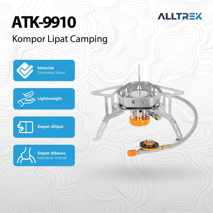 ALLTREK เตาแคมปิ้ง AT-K9910 เตาพับได้แบบพกพากลางแจ้ง